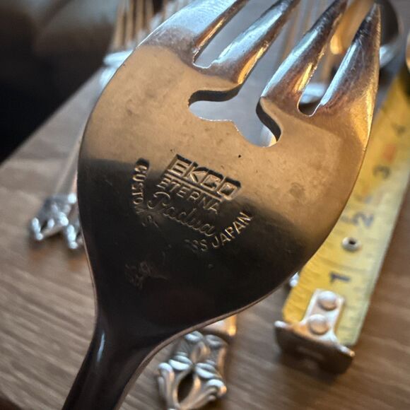 EKCO Eterna Padua Stainless Steel Flatware Forks Knives Spoons Lot Of 10 Japan - Picture 13 of 13